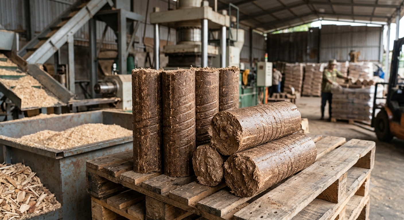 Đặc điểm cấu tạo và thông số kỹ thuật của củi ép mùn cưa D90