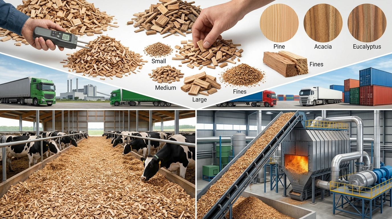 Factors to consider when selecting and using wood chips