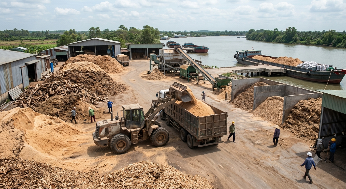 Bối cảnh thị trường mùn cưa gỗ tại khu vực phía Nam